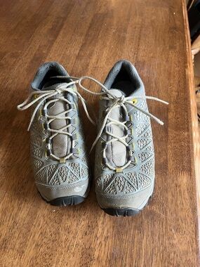 La Sportiva Women's Lace-Up Hiking Boots in Gray with Yellow Accents